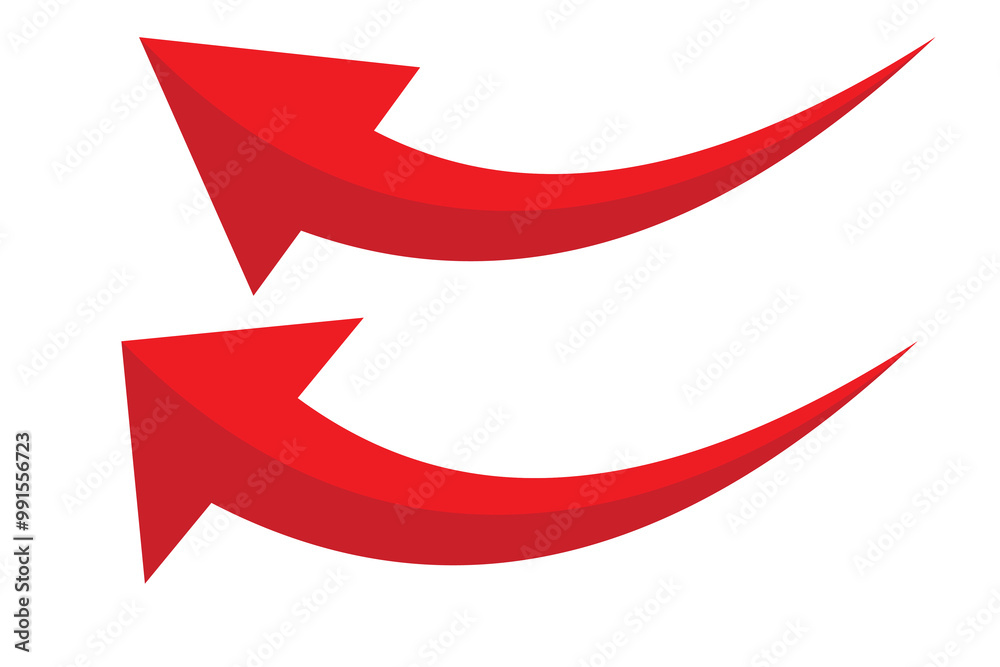 Long arrow icon vector, silhouette. Blue long 3D Arrow vector. Arrow pointing. Vector set of trendy long arrows left and right in flat style. Blue 3D arrow vector illustration Long arrow icon vector, silhouette. Blue long 3D Arrow vector. Arrow pointing. Vector set of trendy long arrows left and right in flat style. Blue 3D arrow vector illustration