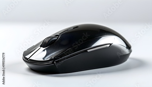 Sleek modern wireless computer mouse showcased in close-up against a clean white background