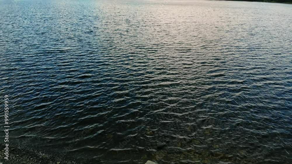 Reservoir lake of deep blue water drone aerial Reservoir lake of deep blue water drone aerial
