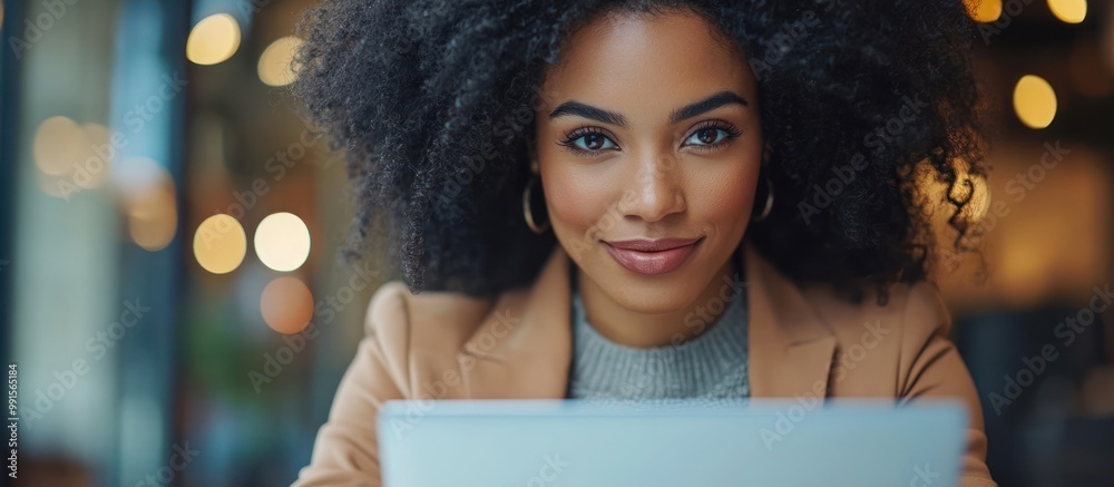 Confident Woman Working on Laptop Confident Woman Working on Laptop