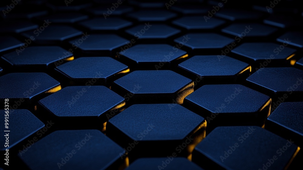 Abstract Blue Hexagon Pattern Abstract Blue Hexagon Pattern