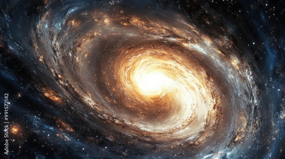 Swirling gases and expanding galaxies in a cosmic explosion, symbolizing the birth of the universe Swirling gases and expanding galaxies in a cosmic explosion, symbolizing the birth of the universe
