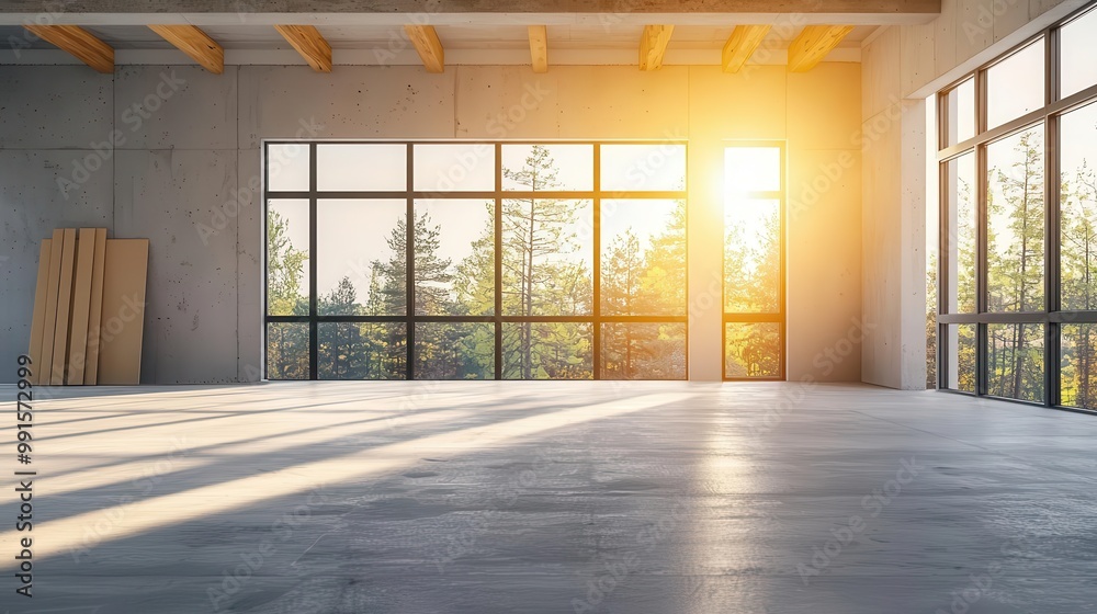 Unfinished luxury villa with large windows and exposed steel beams, House Under Construction, Luxury villa build Unfinished luxury villa with large windows and exposed steel beams, House Under Construction, Luxury villa build