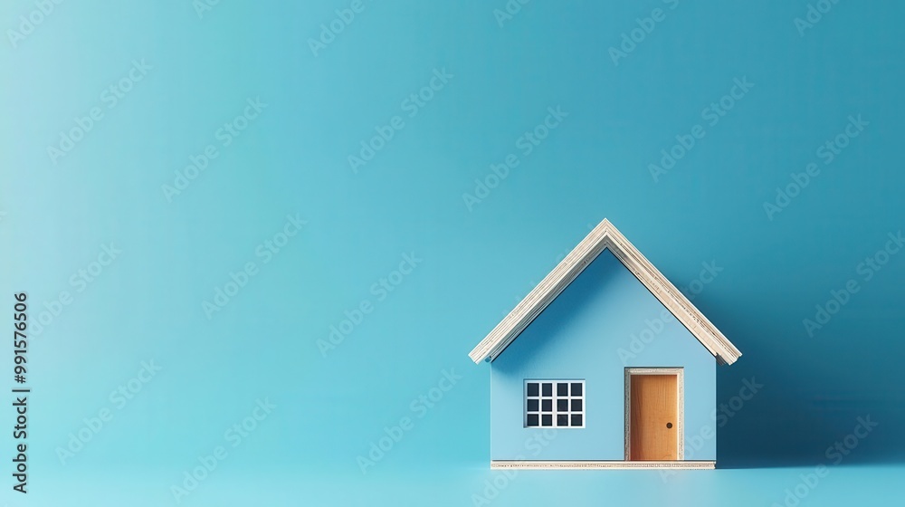 Half-built house with a wooden frame and partially installed roof, House Under Construction, Structural development Half-built house with a wooden frame and partially installed roof, House Under Construction, Structural development