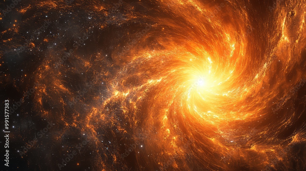 Obraz premium Space-time ripple effects around a large, dense star