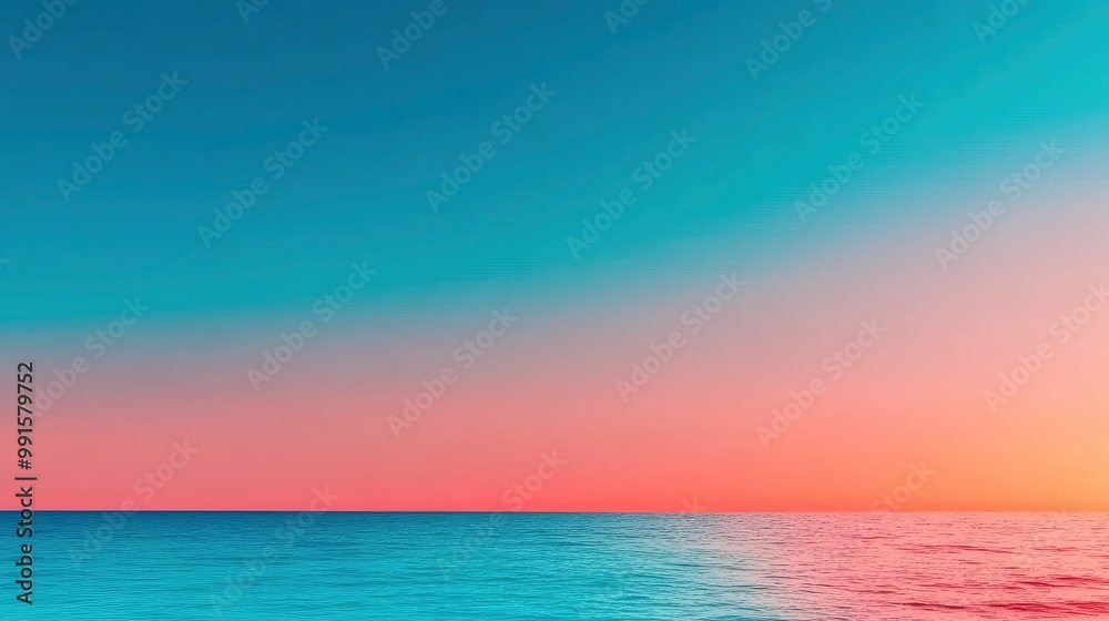 Obraz premium Serene Sunset over the Ocean