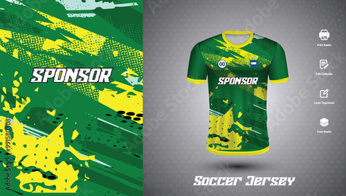 Soccer jersey design for sublimation or sports t-shirt design for cricket
