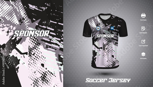 Soccer jersey design for sublimation or sports t-shirt design for cricket
