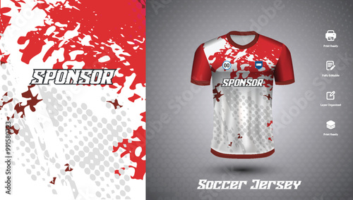 Soccer jersey design for sublimation or sports t-shirt design for cricket
