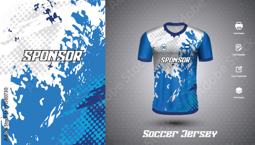 Soccer jersey design for sublimation or sports t-shirt design for cricket
