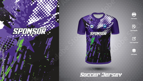 Soccer jersey design for sublimation or sports t-shirt design for cricket
