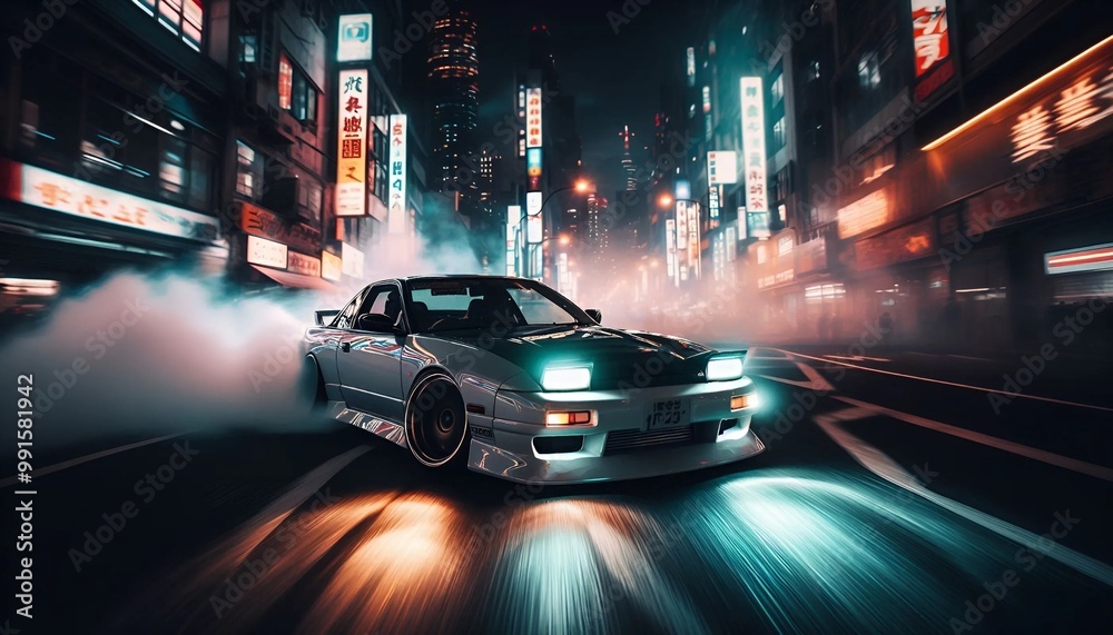 JDM drift at night JDM drift at night
