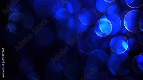 Abstract Blue Bokeh Background