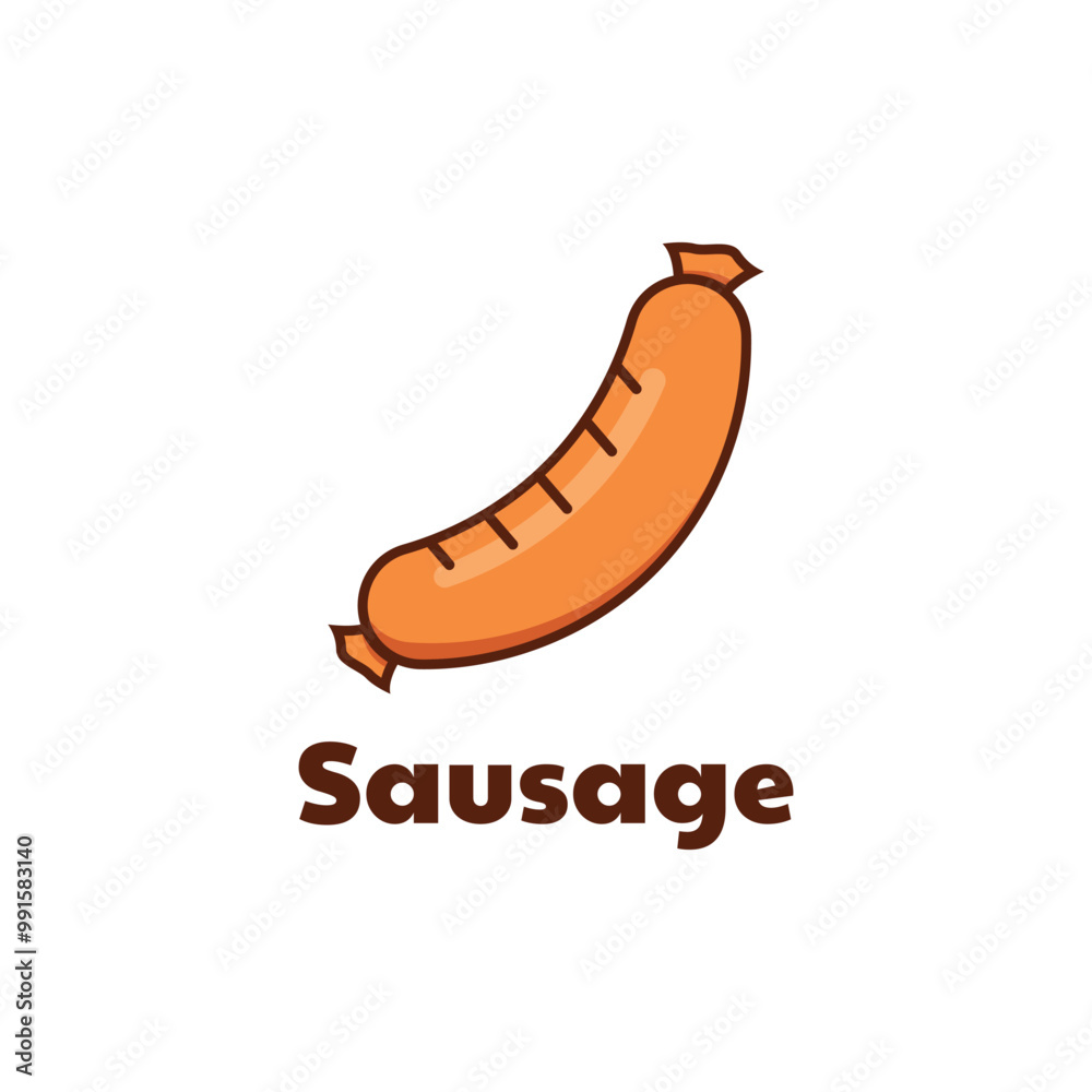 Sausage Logo Template. Street Food Logo Icon. Sausage Logo Template. Street Food Logo Icon.
