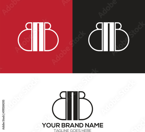 PrintBB text letters monogram logo template photo