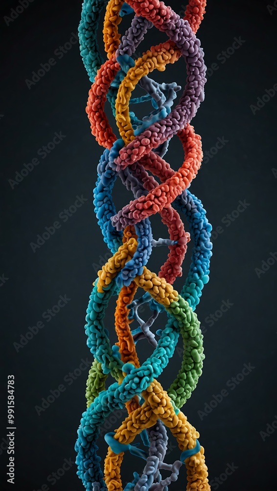 Chromosome structure with telomeres at each end. Chromosome structure with telomeres at each end.