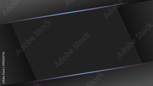 Black tile Low poly background with light edge