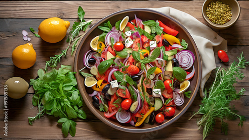 salad with vegetables