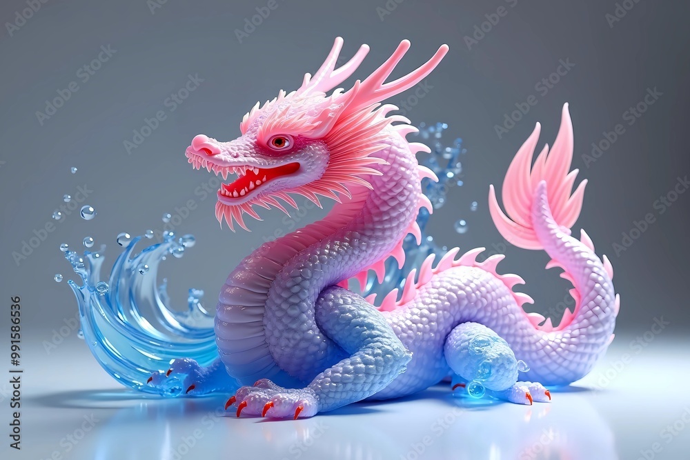 Obraz premium chinese dragon statue, illustration