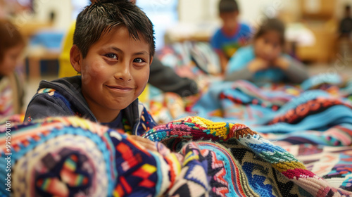 A healthcare program for underprivileged communities where kids create enchanted blankets that provide warmth and healing, ensuring everyone has access to comfort and care