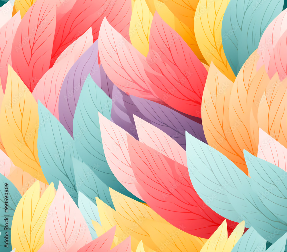 Seamless pastel leaf pattern for modern design and beautiful background. Seamless pastel leaf pattern for modern design and beautiful background.