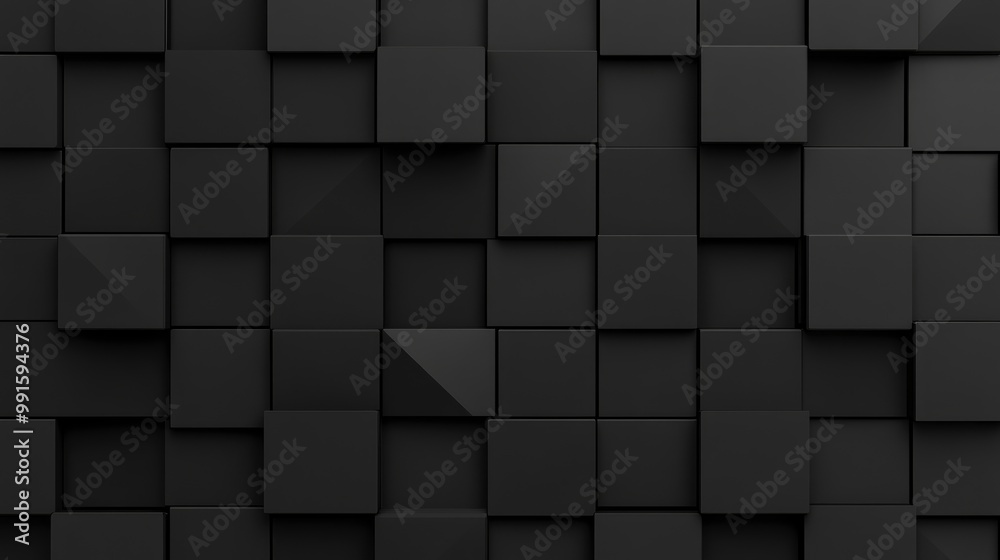 Abstract Black Cube Pattern Background Abstract Black Cube Pattern Background