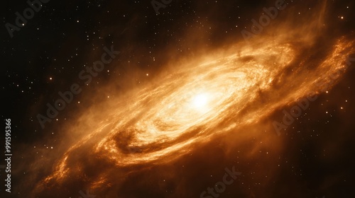 Wallpaper Mural Bright young star surrounded by a protoplanetary disk of gas and dust, representing the formation of planets Torontodigital.ca