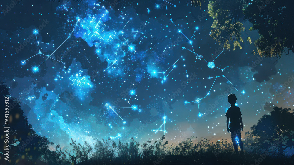A healthcare system where each child's treatment plan is written in the stars, with constellations aligning to show the best path to health and wellness A healthcare system where each child's treatment plan is written in the stars, with constellations aligning to show the best path to health and wellness