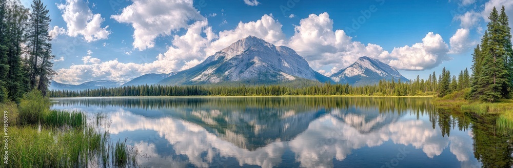 Serene Mountain Lake Reflection Serene Mountain Lake Reflection