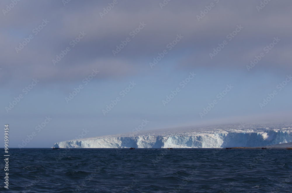 The coast and ice of Kvitoya Island, Svalbard The coast and ice of Kvitoya Island, Svalbard