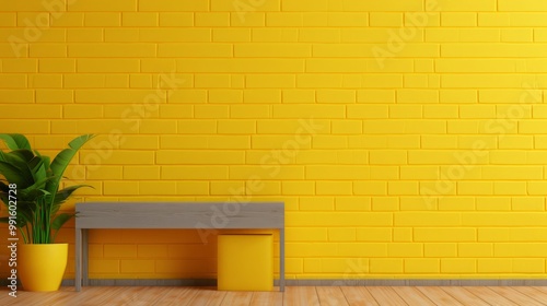 yellow textured wall on a desktop wallpaper
