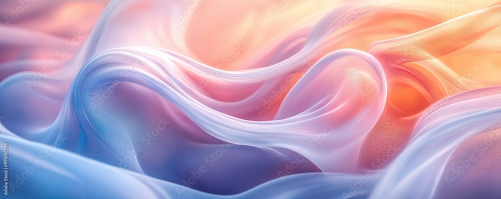 Intertwined spirals of light in soft pastel colors, gentle and flowing. Intertwined spirals of light in soft pastel colors, gentle and flowing.