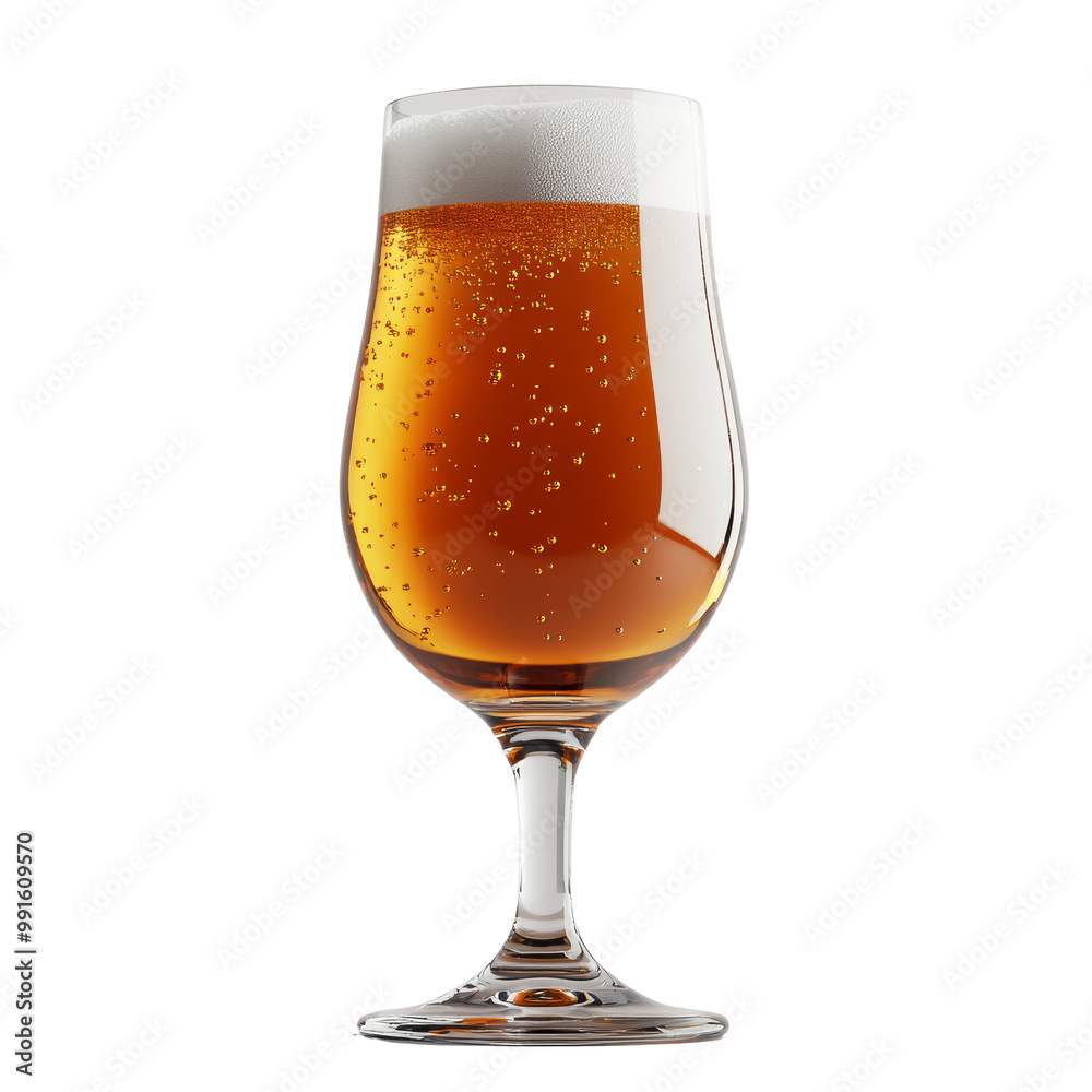 A tall glass filled with golden beer, topped with a frothy white head and bubbles rising, showcasing a refreshing beverage A tall glass filled with golden beer, topped with a frothy white head and bubbles rising, showcasing a refreshing beverage