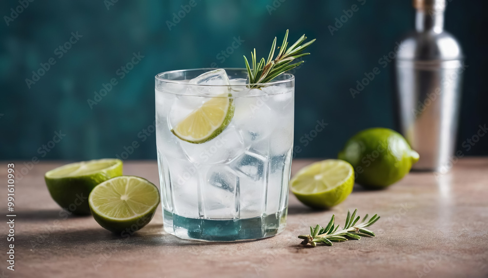 Fototapeta premium mojito cocktail with lime