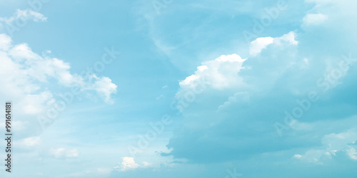 sunny sky blue light watercolor background. Aquarelle painting brush effect card paper textured canvas cloudy smoke space for text, entertaining card, template. aquamarine color graphics illustration