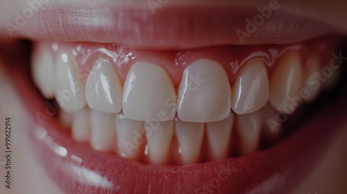 Dental model white teeth smile. Generative AI