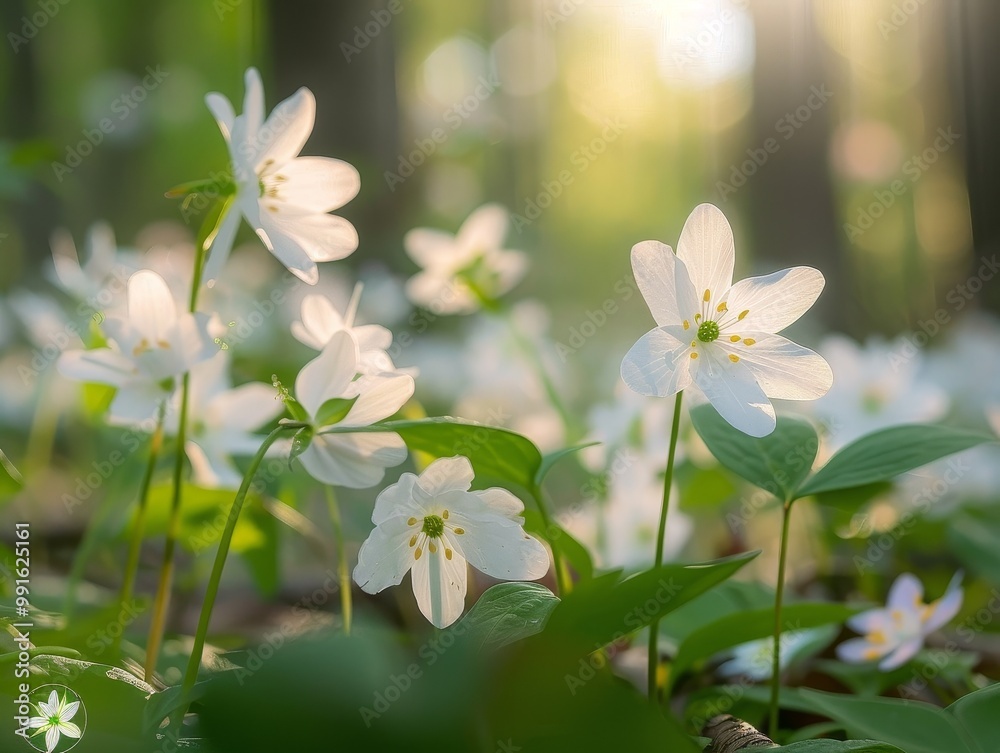 Obraz premium Wildflower Bloom on Forest Floor