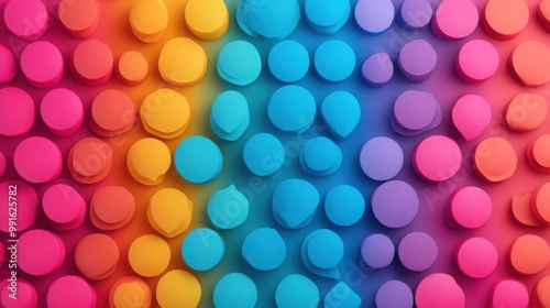 Vibrant Colorful Abstract Background of Circles photo