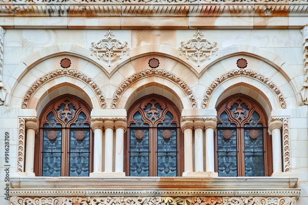 Obraz premium Intricate Facade of a Synagogue