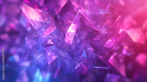 Abstract Purple and Blue Crystal Background