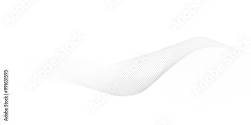 Seamless abstract grey and white technology blend smooth wave lines element swoosh speed sound energy  wave lines modern stream digital futuristic tech transparent background. 