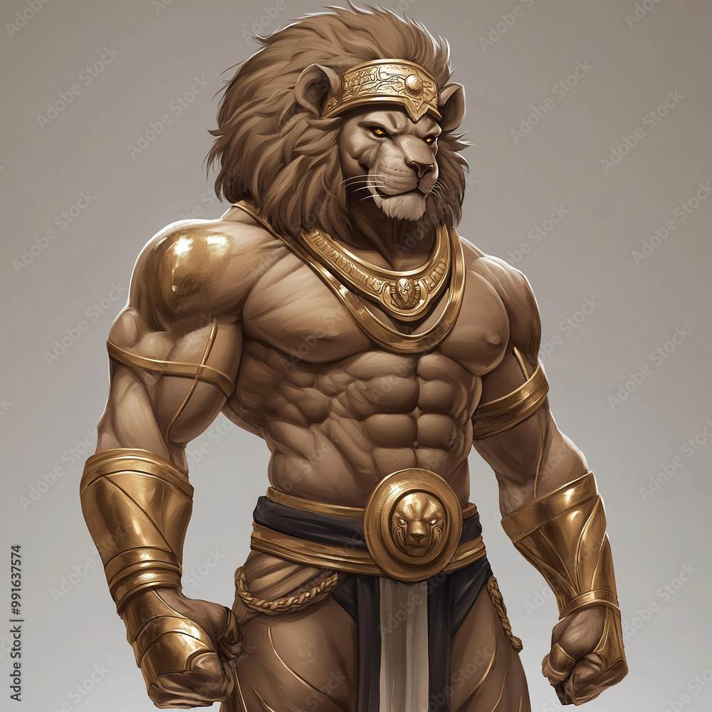 A lion character for slot game, video game, mobile game, Illustration A lion character for slot game, video game, mobile game, Illustration