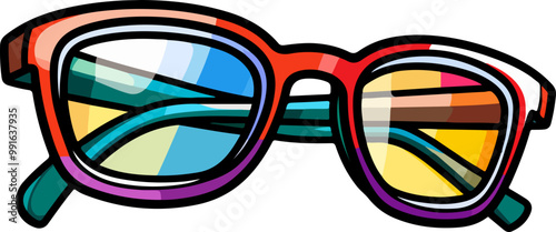 Reading glasses clipart desing illustration