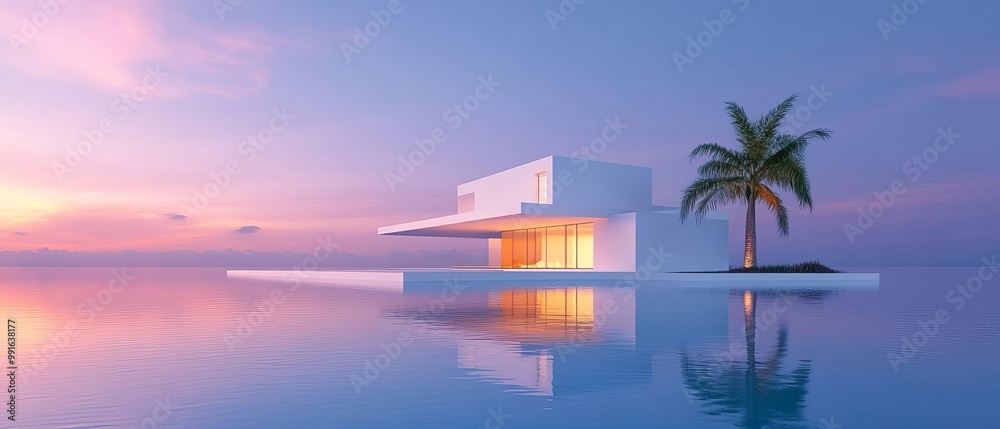 Fototapeta premium Innovative Climate Resilient Architecture Design for Adapting to Rising Sea Levels