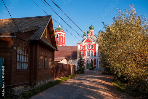 The Golden Ring of Russia, the city of Pereslavl-Zalessky. The Church of the Forty Martyrs of Sebaste at dawn at Pleshcheyev Lake. photo