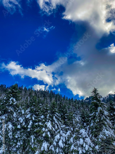 clouds in the mountains photo