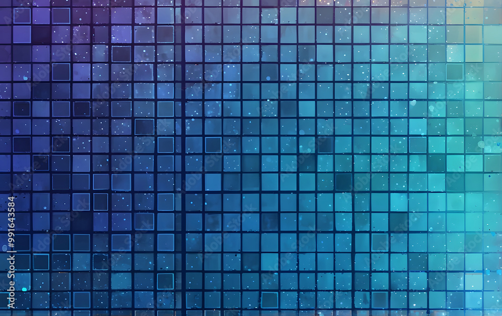 Fototapeta premium Blue and Pink mosaic tiles abstract background design