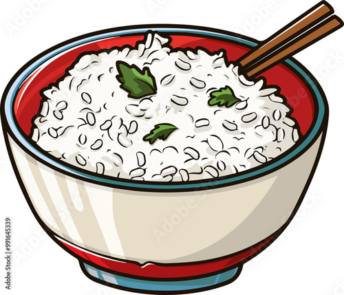 Rice Bowul clipart desing illustration
