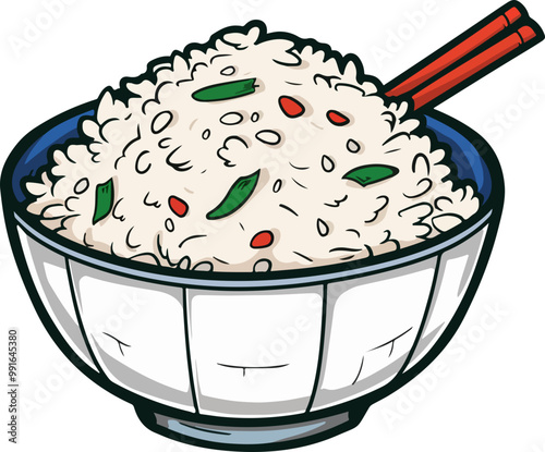 Rice Bowul clipart desing illustration