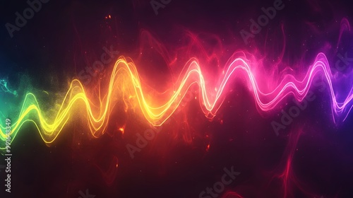 Abstract Colorful Light Waves and Particles